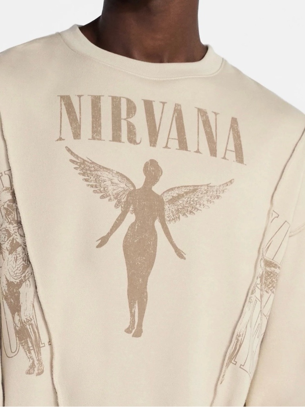 NIRVANA Vintage Graphic Crewneck in Cream - Picture 3 of 3
